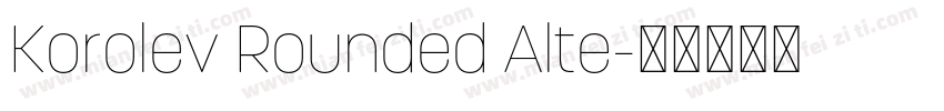 Korolev Rounded Alte字体转换